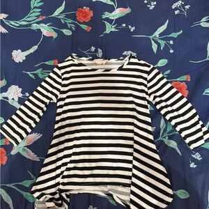 Striped Black and White Kids Blouse